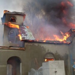 В Добрушском районе горел Храм Святителя Николая Чудотворца (ФОТО)