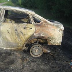 У гомельчанина прямо на трассе полностью сгорел автомобиль